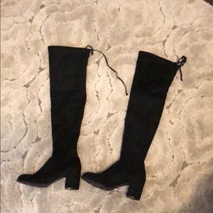 Shein black over the knee boots